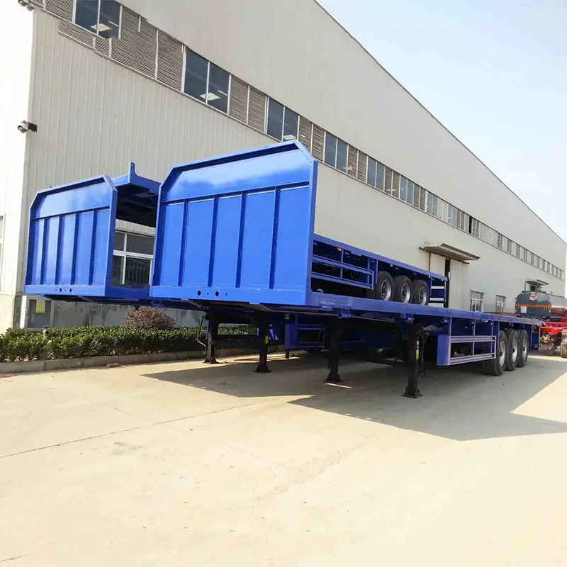 Derun flatbed semi trailer med frontbrädet